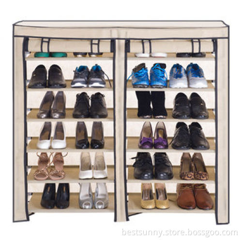 Shoe Rack, Made of Stainless Steel and Plastic with 7 Layers